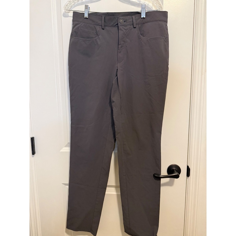 Samuelsohn Elite Tech Pants Mens 32 Gray Excellent 5-Pocket Performance Travel